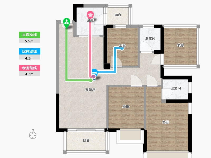 广西壮族自治区-南宁市-建工城-74.05-户型库-动静线