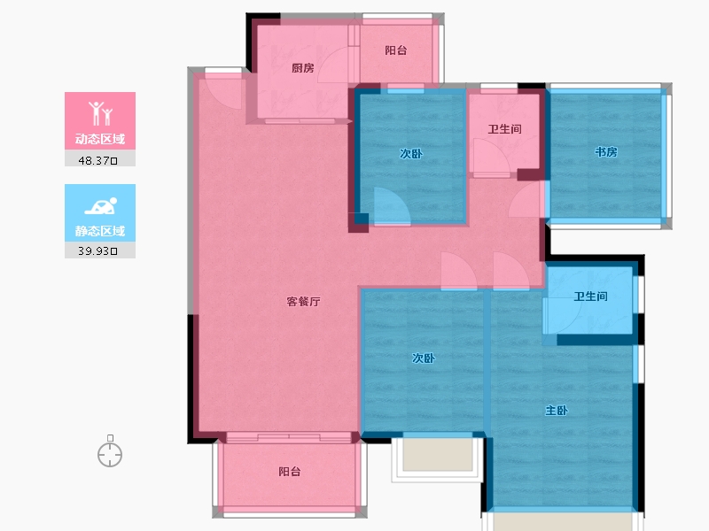 广西壮族自治区-南宁市-建工城-74.05-户型库-动静分区