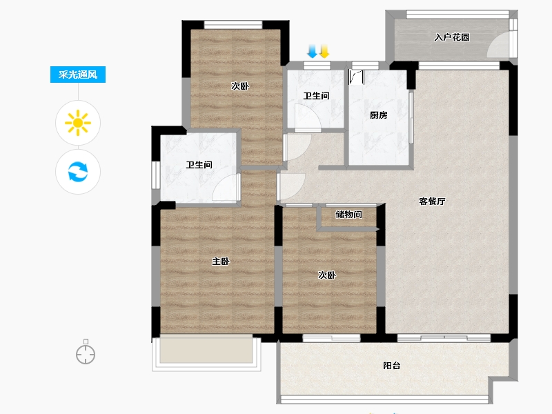 安徽省-亳州市-江山-100.00-户型库-采光通风