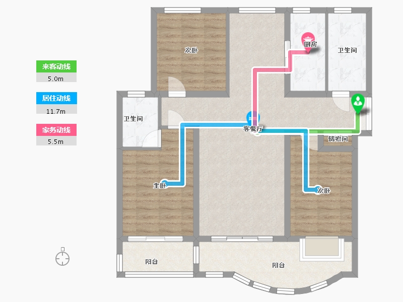 河北省-保定市-中华小区-100.00-户型库-动静线