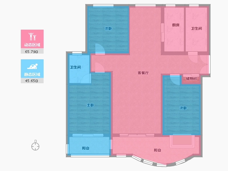 河北省-保定市-中华小区-100.00-户型库-动静分区