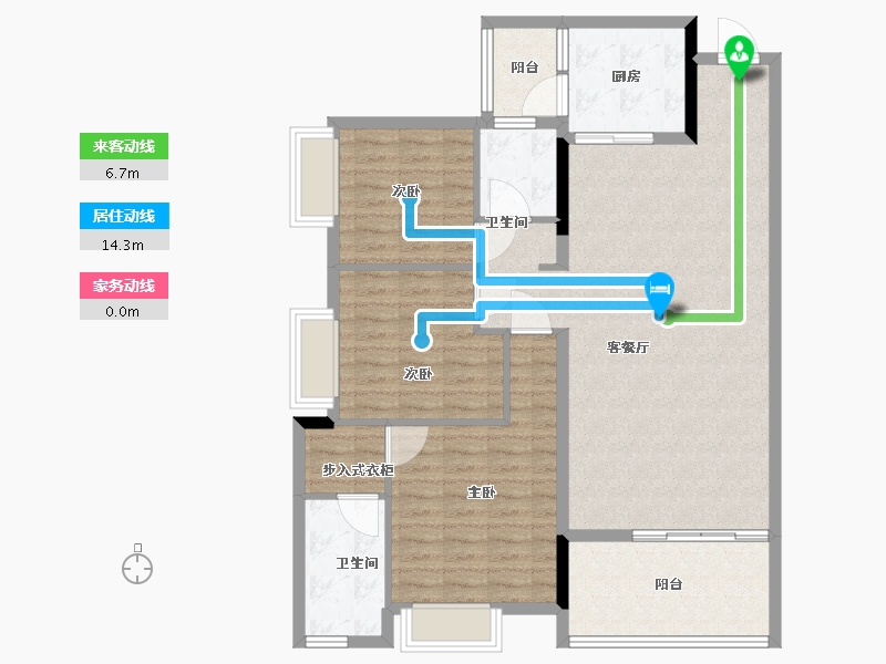 贵州省-贵阳市-太阳谷-113.00-户型库-动静线