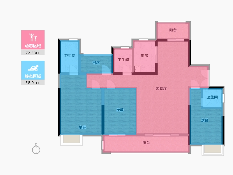 湖南省-张家界市-中建凤栖台-125.00-户型库-动静分区