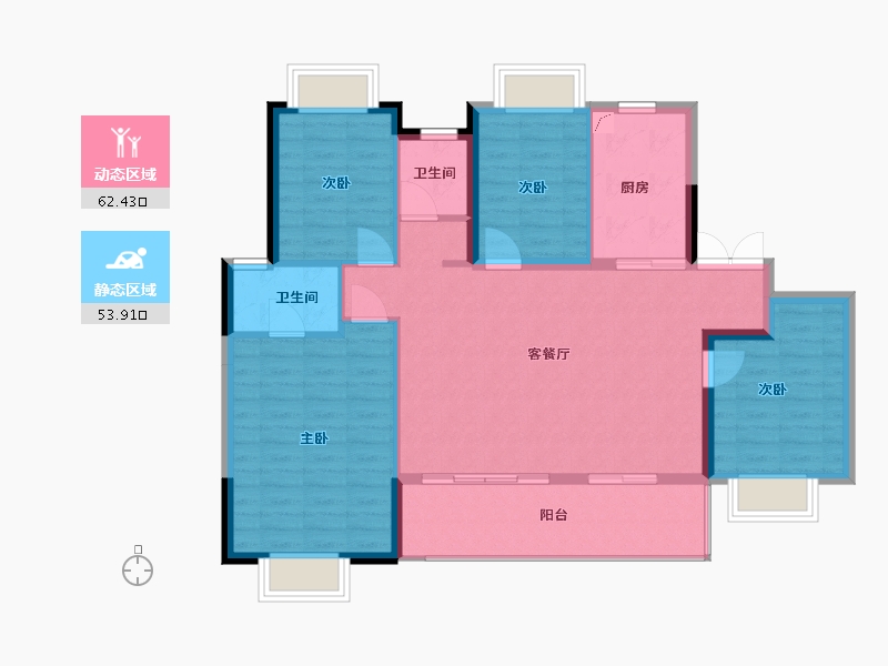 江苏省-泰州市-雍锦园-106.00-户型库-动静分区