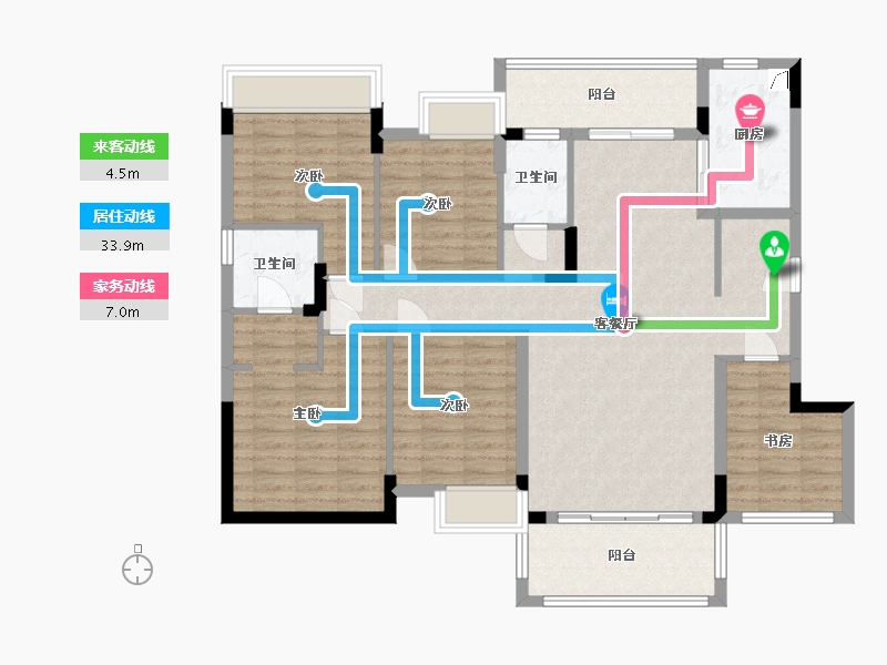 广西壮族自治区-桂林市-阳朔兴进景园-112.00-户型库-动静线