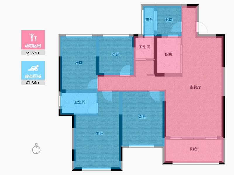 广西壮族自治区-柳州市-通建・中天城-136.00-户型库-动静分区