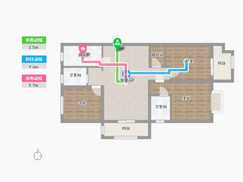 安徽省-池州市-阳光青城-106.00-户型库-动静线