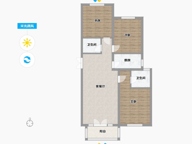 河北省-承德市-海城阳光-99.32-户型库-采光通风