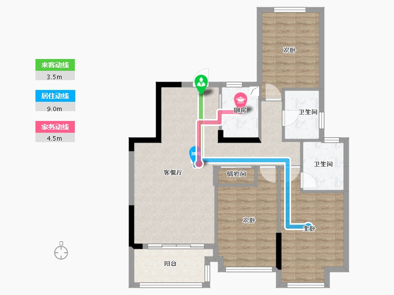 福建省-福州市-三盛国际公园・香缇时光-104.00-户型库-动静线