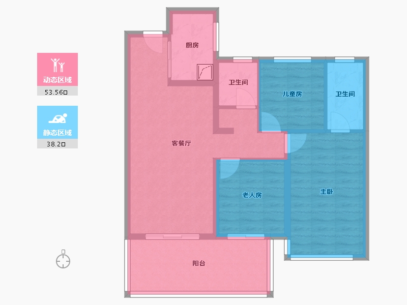 广西壮族自治区-南宁市-万科金域中央-78.00-户型库-动静分区