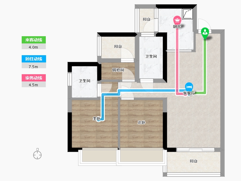 广东省-佛山市-禹州朗悦-85.00-户型库-动静线