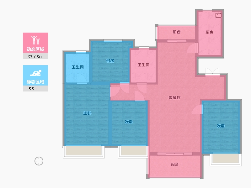 河南省-驻马店市-佳田尚书院-110.00-户型库-动静分区