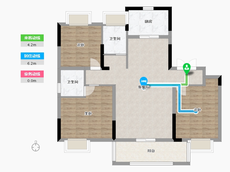 湖北省-随州市-书香华府-106.00-户型库-动静线