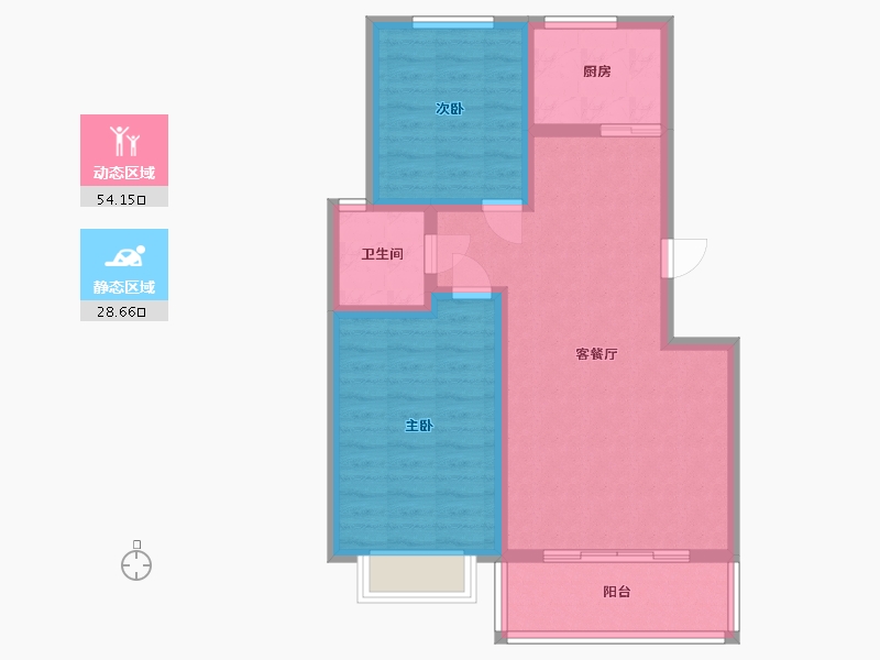 甘肃省-定西市-渭水名都-74.00-户型库-动静分区