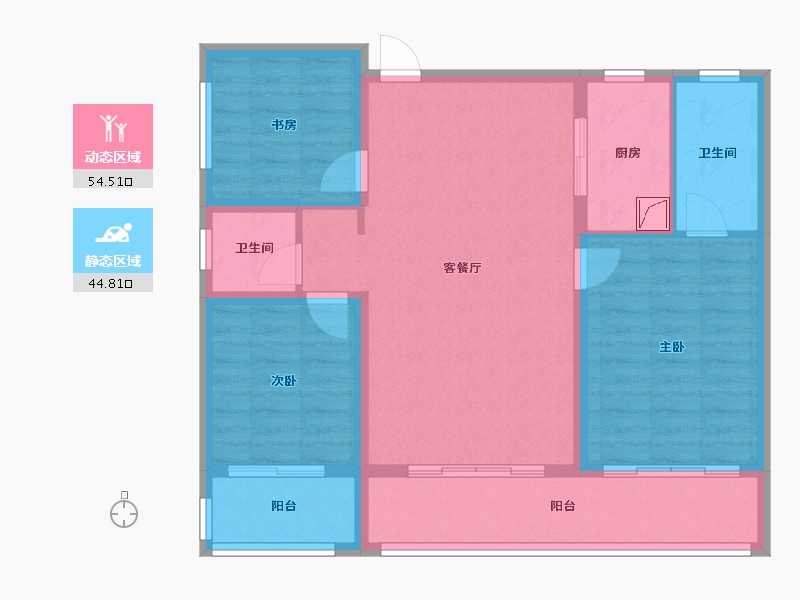 山东省-德州市-崇德园-96.00-户型库-动静分区