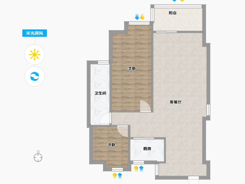 广东省-广州市-尚山佳境-85.00-户型库-采光通风