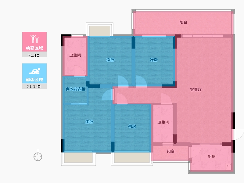 广西壮族自治区-桂林市-阳朔兴进景园-100.00-户型库-动静分区