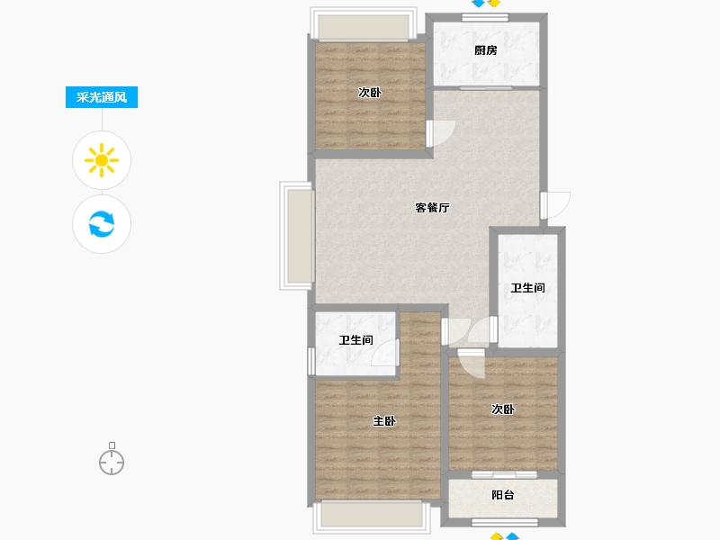 山东省-潍坊市-星合国际-100.00-户型库-采光通风