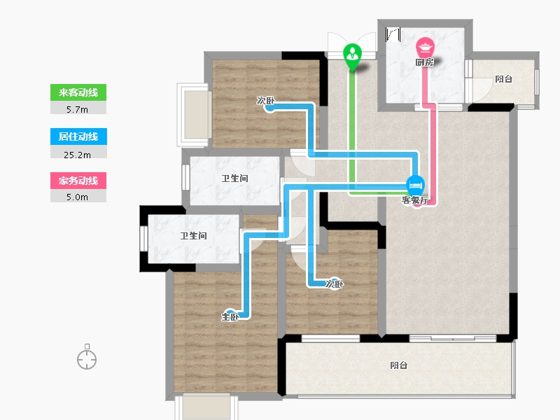 四川省-雅安市-君临130-110.00-户型库-动静线