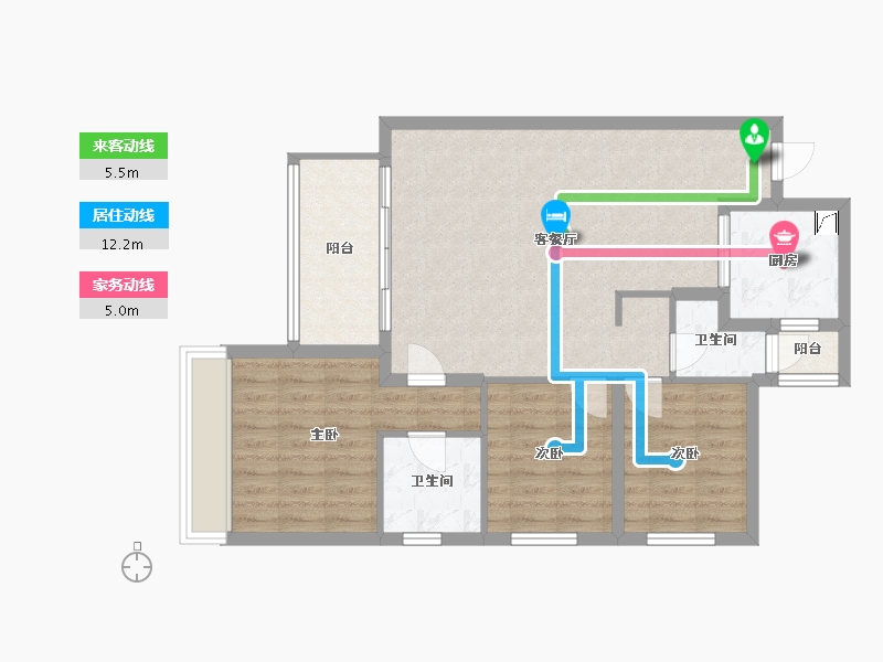 四川省-成都市-万科天府公园城-90.00-户型库-动静线