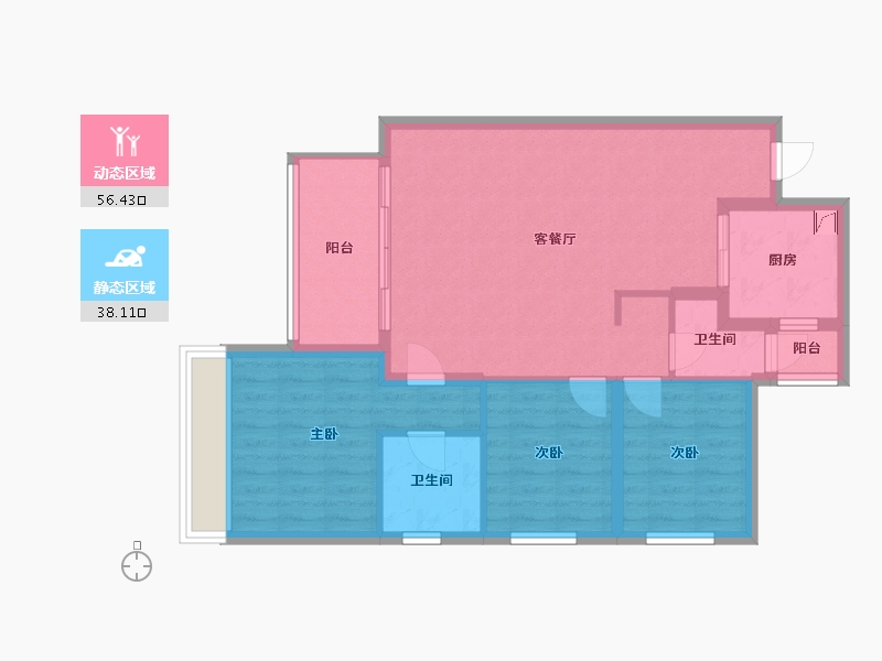 四川省-成都市-万科天府公园城-90.00-户型库-动静分区