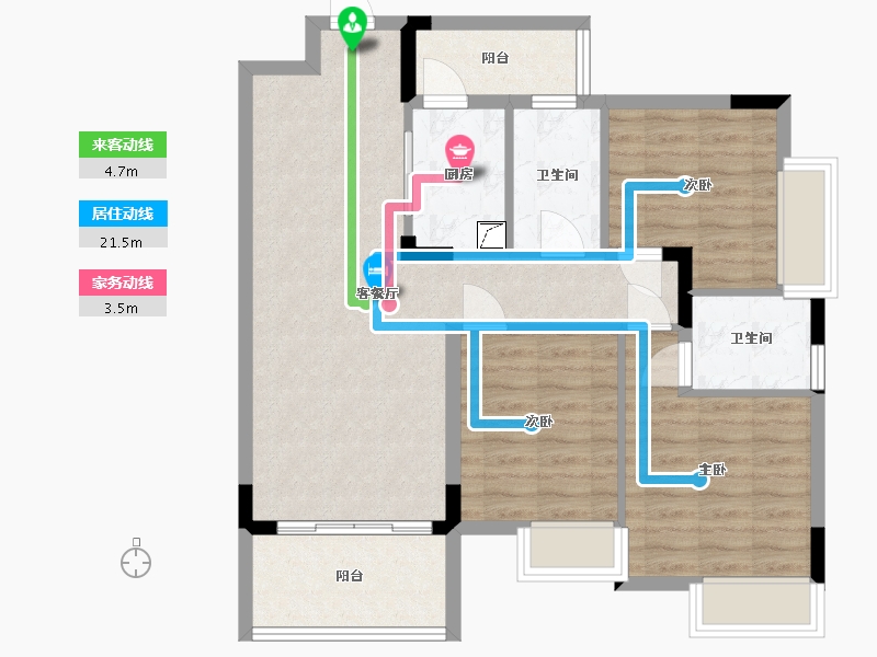 广西壮族自治区-桂林市-阳朔兴进景园-83.00-户型库-动静线