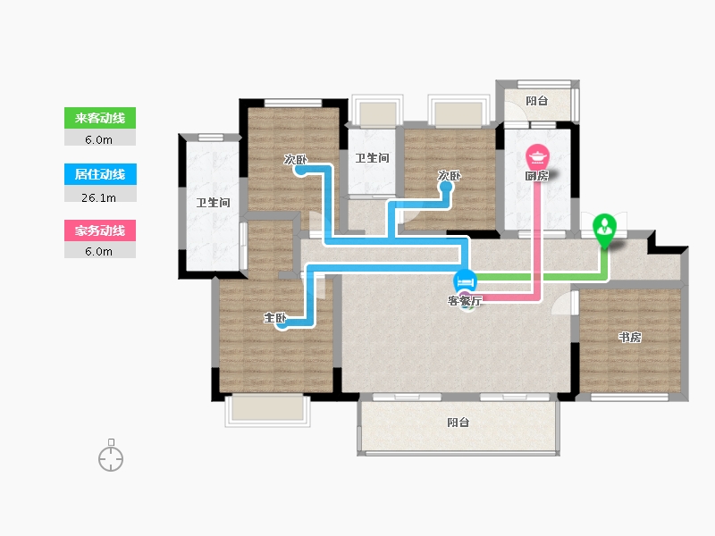 四川省-雅安市-君临156-136.00-户型库-动静线