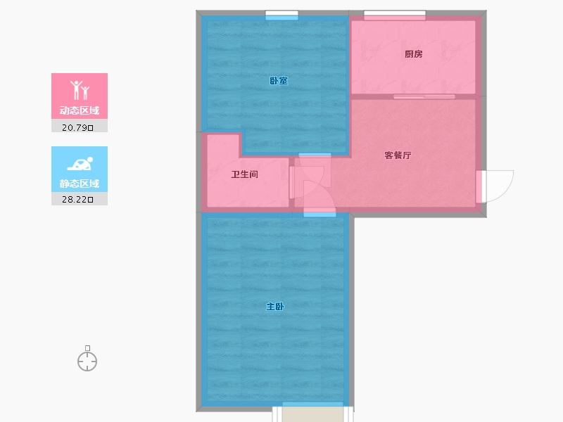 北京-北京市-昌平南厂住宅北区-41.00-户型库-动静分区