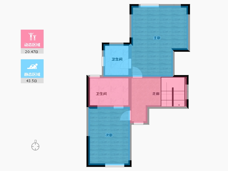 四川省-雅安市-君临别墅165二楼-82.50-户型库-动静分区