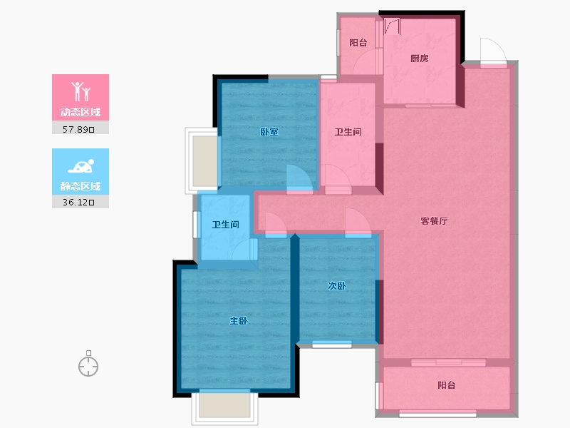 广东省-东莞市-御江一号-80.00-户型库-动静分区