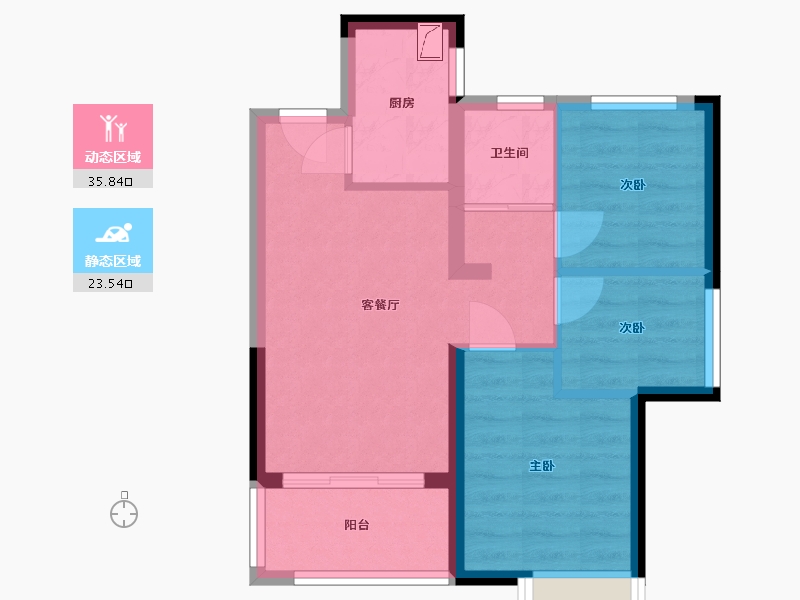 福建省-福州市-福晟钱隆府-56.00-户型库-动静分区