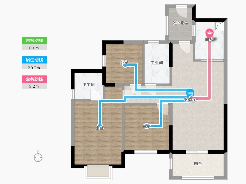 广东省-广州市-恒展・江山时代花园-90.00-户型库-动静线