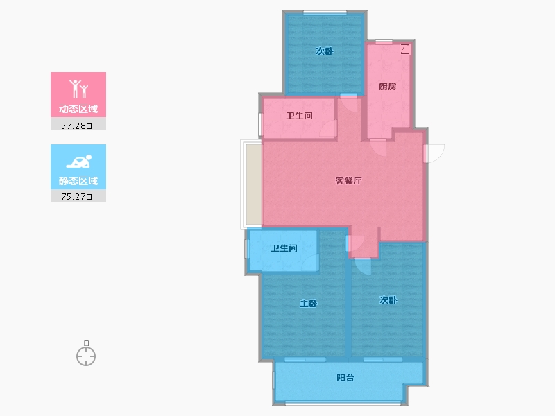 江苏省-常州市-旭辉都里-120.00-户型库-动静分区