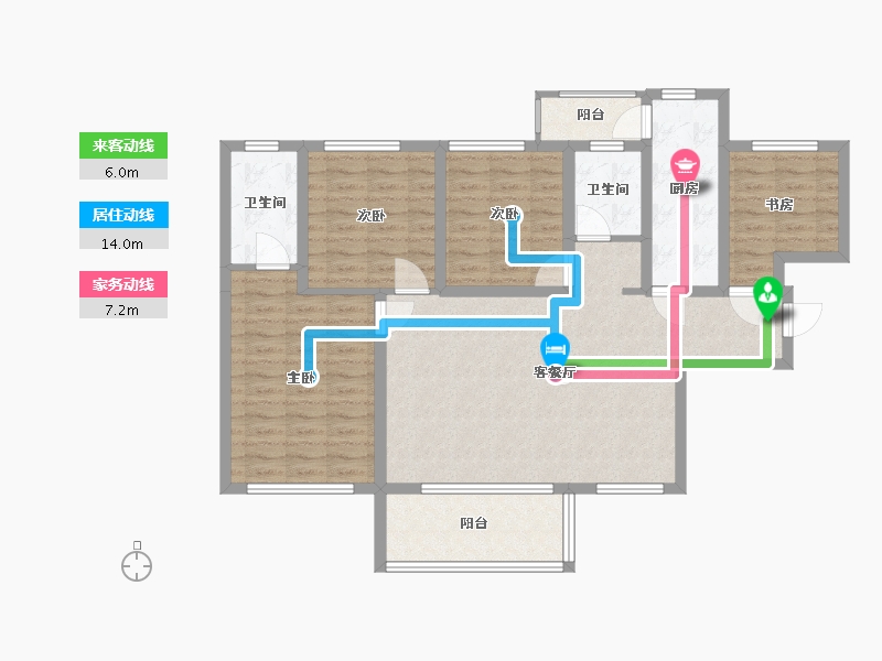 四川省-成都市-保利中央公园-123.80-户型库-动静线