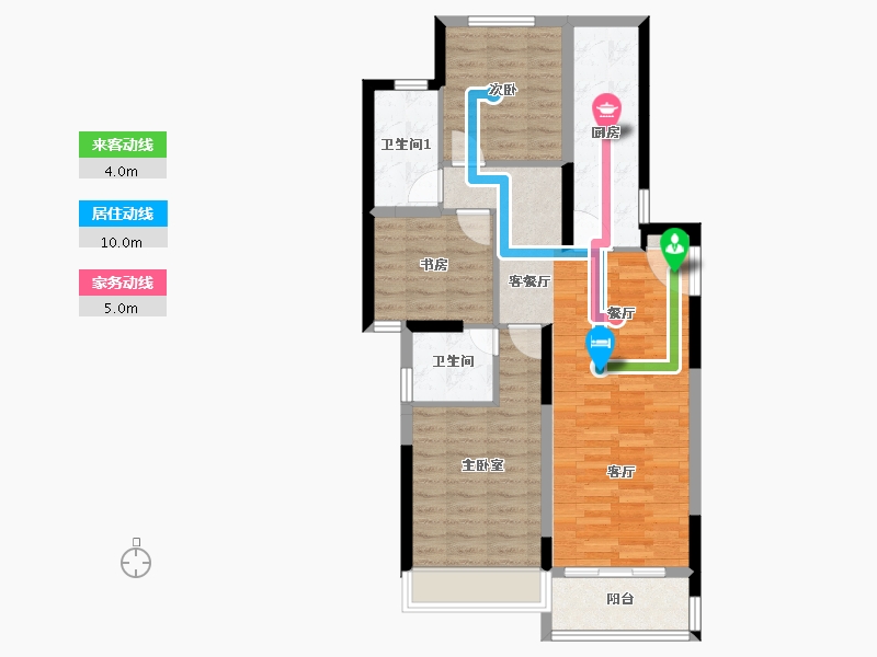 广东省-惠州市-新力珑湾-81.70-户型库-动静线