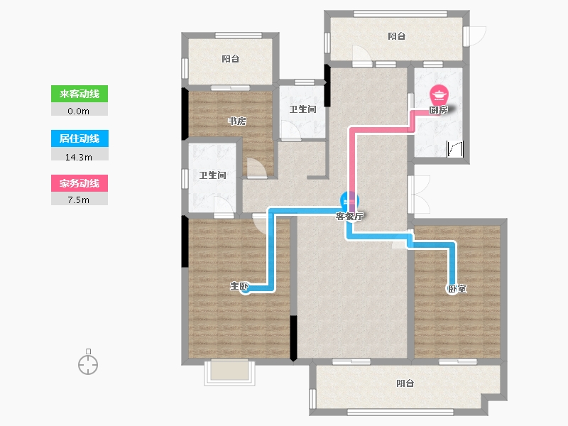 河南省-信阳市-信和江南里-147.00-户型库-动静线