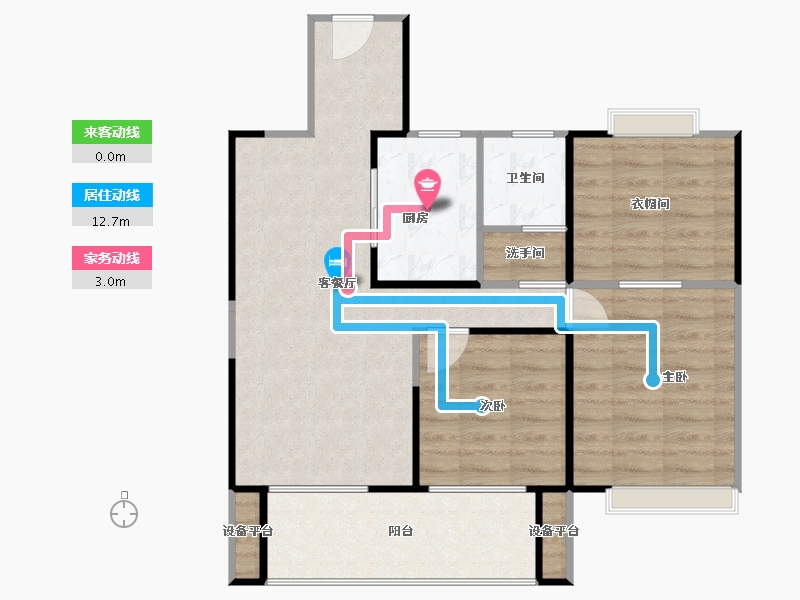 河南省-漯河市-昌建五悦里观璟-73.36-户型库-动静线