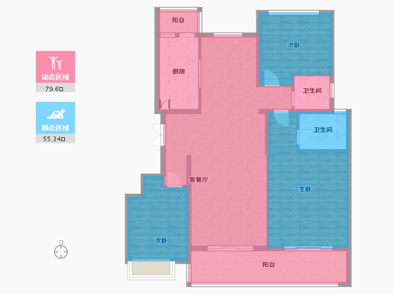 安徽省-合肥市-琥珀东华府-122.00-户型库-动静分区