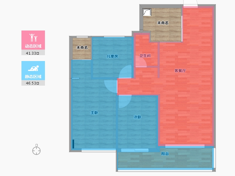 福建省-龙岩市-小区房-88.73-户型库-动静分区