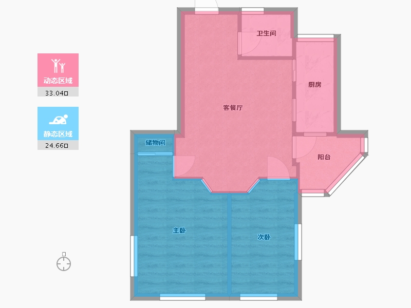 天津-天津市-园荫北里-60.00-户型库-动静分区