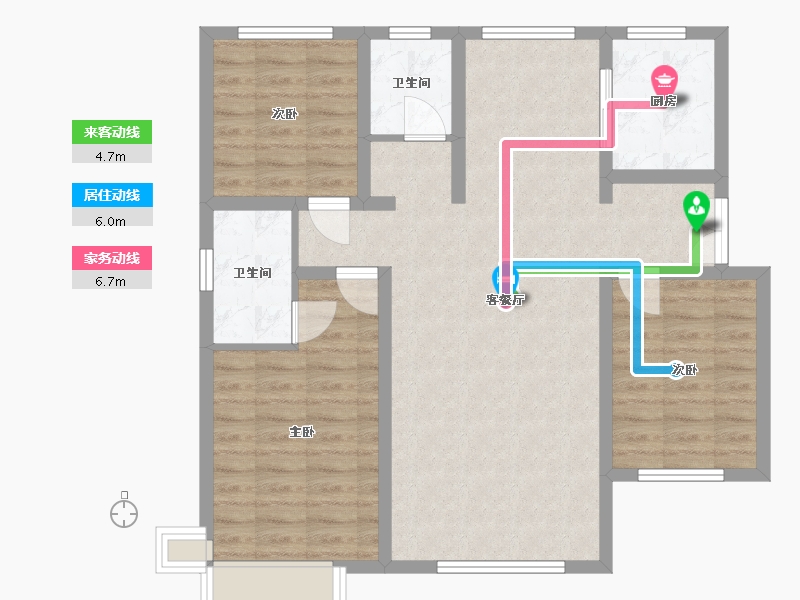 河北省-邯郸市-荣盛公园印象-103.00-户型库-动静线