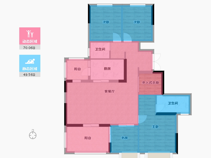 四川省-成都市-幸福桥TOD幸福拾光-111.65-户型库-动静分区