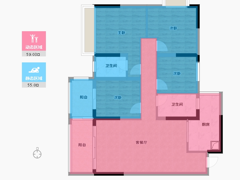 贵州省-黔西南布依族苗族自治州-中鼎万象城-106.80-户型库-动静分区