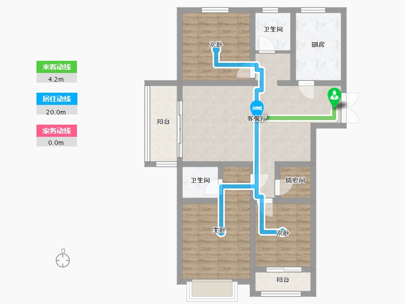 河南省-濮阳市-张塘坊社区-98.40-户型库-动静线