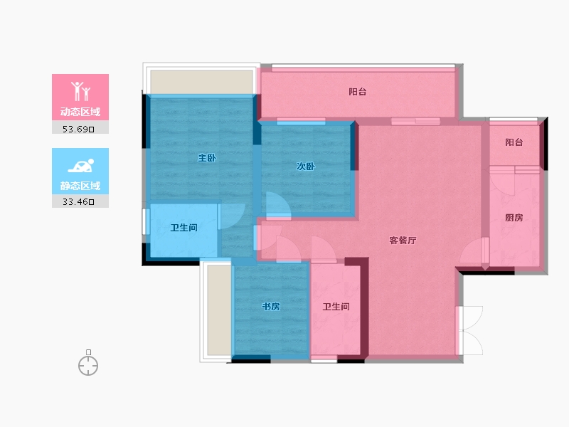 重庆-重庆市-上海城-23.00-户型库-动静分区