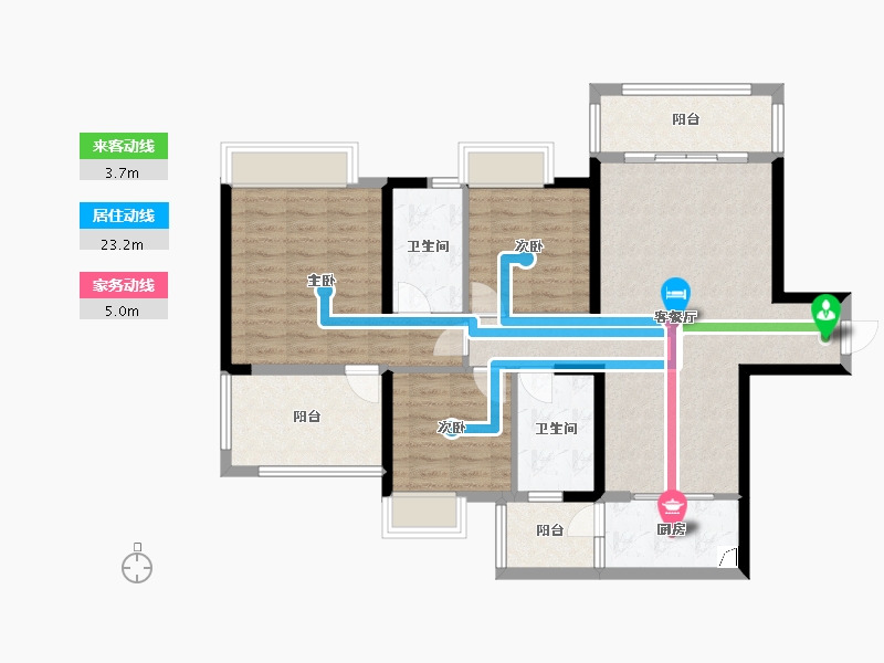 广西壮族自治区-柳州市-金湾御府-118.00-户型库-动静线