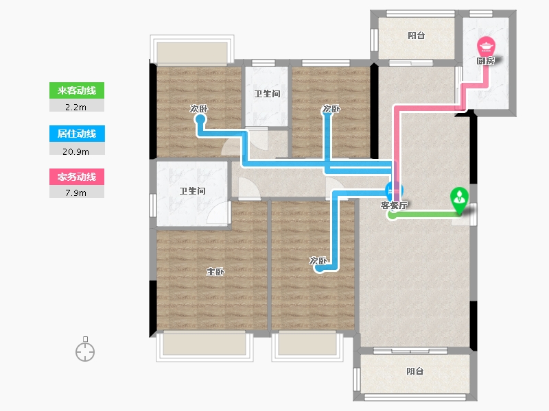 广东省-肇庆市-龙湖春天-99.00-户型库-动静线