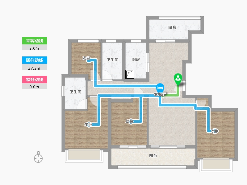 广东省-广州市-柳岸晓风-100.00-户型库-动静线