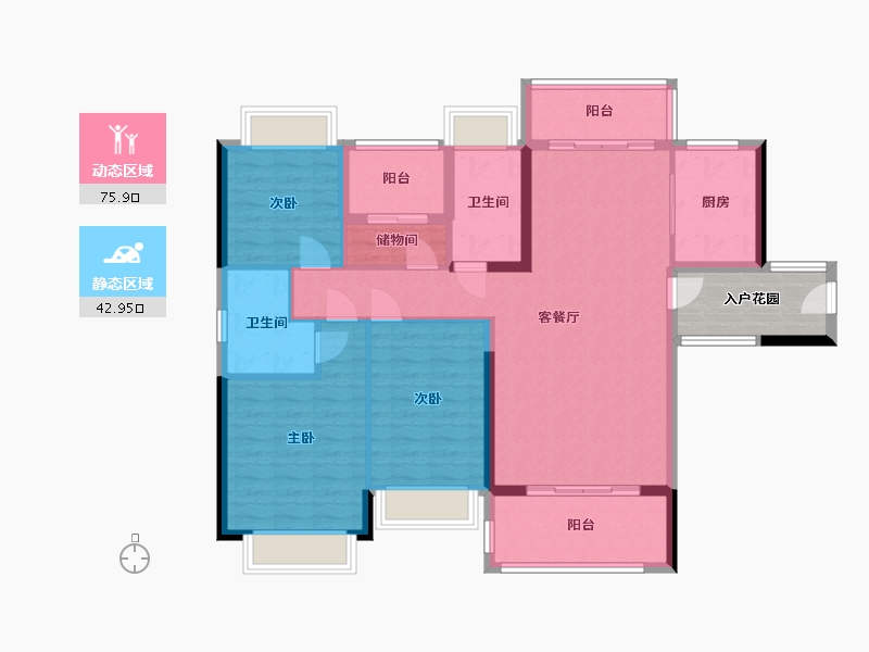 广东省-韶关市-御兰湾-131.00-户型库-动静分区