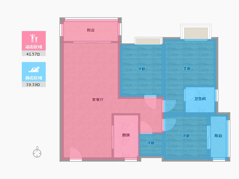 广西壮族自治区-柳州市-晨华金湾御府-90.00-户型库-动静分区